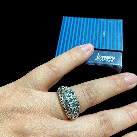 🖤REAL BLUE DIAMOND RING - Picture 3 of 14